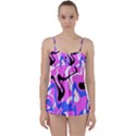 Swirl Pink White Blue Black Babydoll Tankini Set View1