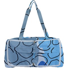 Boho Blue Deep Blue Artwork Multi Function Bag by Cemarart