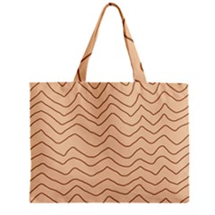 Background Wavy Zig Zag Lines Zipper Mini Tote Bag by Cemarart