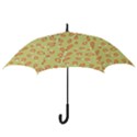 Pattern Leaves Print Background Hook Handle Umbrellas (Medium) View3