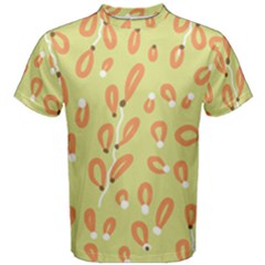 Pattern Leaves Print Background Men s Cotton T-shirt by Cemarart
