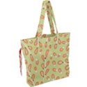 Pattern Leaves Print Background Drawstring Tote Bag View2