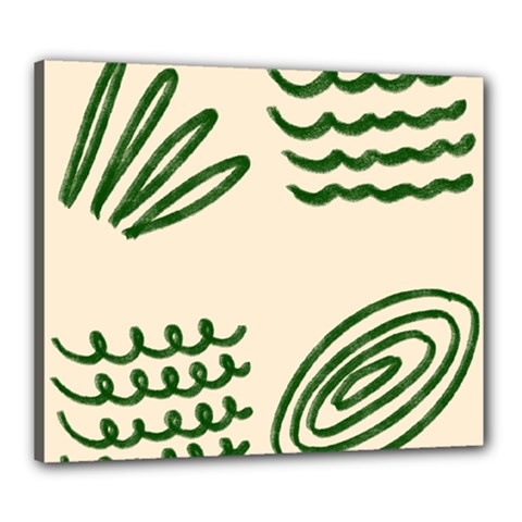Elements Scribbles Wiggly Lines Canvas 24  X 20  (stretched) by Cemarart
