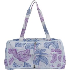 Leaves Line Art Background Multi Function Bag by Cemarart