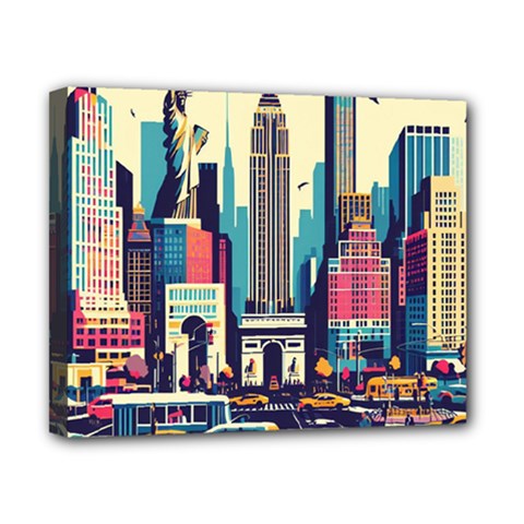Skyscrapers City Usa Canvas 10  X 8  (stretched) by Cemarart