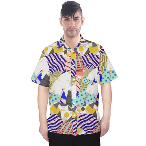 Digital Paper Scrapbooking Abstract Men s Hawaii Shirt by Cemarart