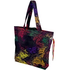 Abstract Painting Colorful Drawstring Tote Bag by Cemarart