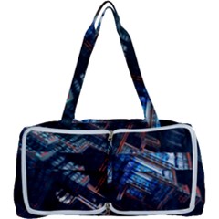 Fractal Cube 3d Art Nightmare Abstract Multi Function Bag by Cemarart