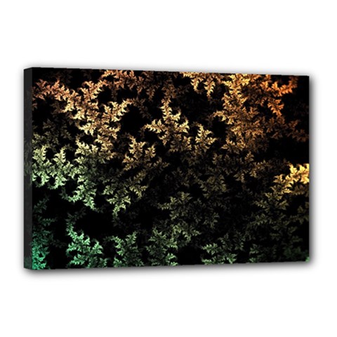 Fractal Patterns Gradient Colorful Canvas 18  X 12  (stretched) by Cemarart