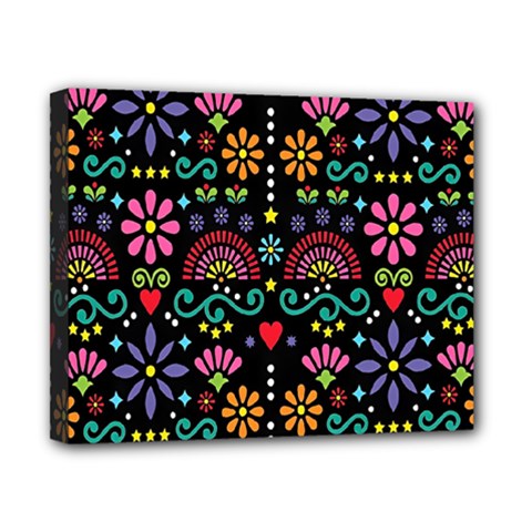 Mexican Folk Art Seamless Pattern Canvas 10  X 8  (stretched) by Bedest