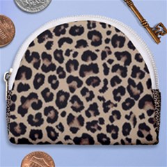Leopard Animal Skin Patern Horseshoe Style Canvas Pouch by Bedest