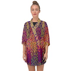 Building Architecture City Facade Half Sleeve Chiffon Kimono by Grandong