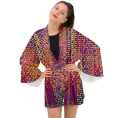 Building Architecture City Facade Long Sleeve Kimono by Grandong