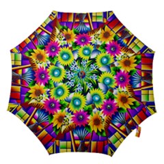 Flower Vase Flower Collage Pop Art Hook Handle Umbrellas (medium) by Bedest
