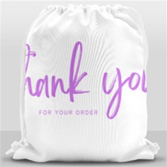 Thank You  Drawstring Bag (large) by lipli