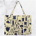Elegant Hairdresser pattern cream Zipper Medium Tote Bag View1