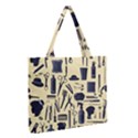 Elegant Hairdresser pattern cream Zipper Medium Tote Bag View2