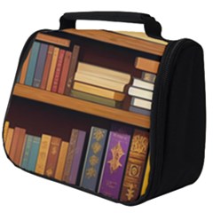 Book Nook Books Bookshelves Comfortable Cozy Literature Library Study Reading Room Fiction Entertain Full Print Travel Pouch (big) by Maspions