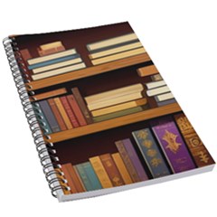 Book Nook Books Bookshelves Comfortable Cozy Literature Library Study Reading Room Fiction Entertain 5 5  X 8 5  Notebook by Maspions