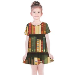 Books Bookshelves Library Fantasy Apothecary Book Nook Literature Study Kids  Simple Cotton Dress by Grandong