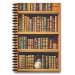 Room Interior Library Books Bookshelves Reading Literature Study Fiction Old Manor Book Nook Reading 5 5  X 8 5  Notebook by Grandong