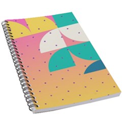 Abstract Geometric Bauhaus Polka Dots Retro Memphis Art 5 5  X 8 5  Notebook by Maspions