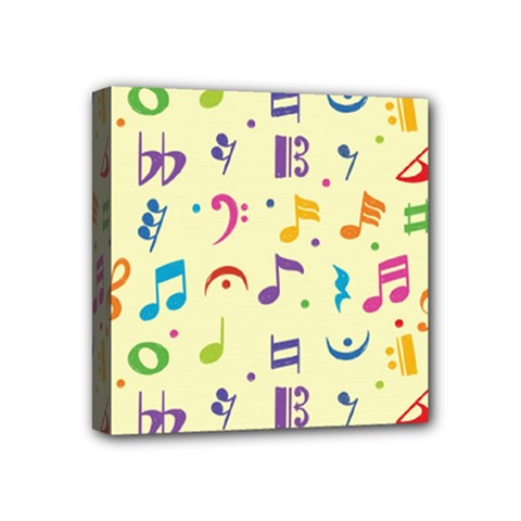 Seamless Pattern Musical Note Doodle Symbol Mini Canvas 4  X 4  (stretched) by Apen