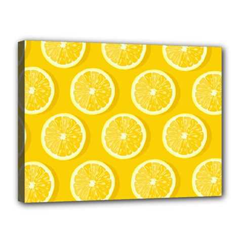 Lemon Fruits Slice Seamless Pattern Canvas 16  X 12  (stretched) by Apen
