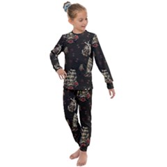 Vintage Tattoos Nautical Kids  Long Sleeve Set  by Apen