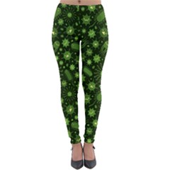 Seamless Pattern With Viruses Lightweight Velour Leggings by Apen