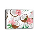 Seamless Pattern Coconut Piece Palm Leaves With Pink Hibiscus Mini Canvas 6  x 4  (Stretched) View1