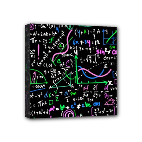 Math Linear Mathematics Education Circle Background Mini Canvas 4  X 4  (stretched) by Apen