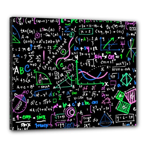 Math Linear Mathematics Education Circle Background Canvas 24  X 20  (stretched) by Apen