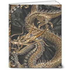Fantasy Dragon Pentagram 8  X 10  Hardcover Notebook by Maspions