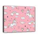 Cute Unicorn Seamless Pattern Canvas 14  x 11  (Stretched) View1