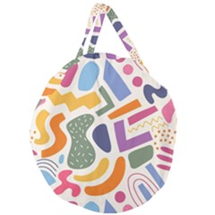 Abstract Pattern Background Giant Round Zipper Tote by Maspions