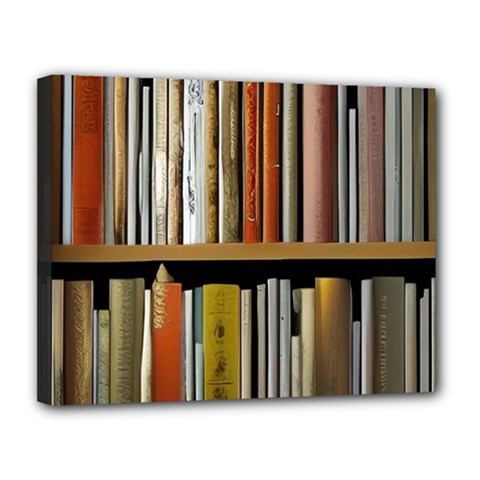 Book Nook Books Bookshelves Comfortable Cozy Literature Library Study Reading Reader Reading Nook Ro Canvas 14  X 11  (stretched) by Maspions