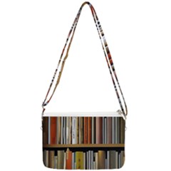 Book Nook Books Bookshelves Comfortable Cozy Literature Library Study Reading Reader Reading Nook Ro Double Gusset Crossbody Bag by Maspions