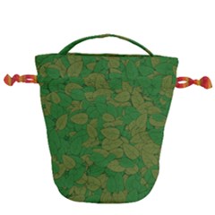 Vectors Leaves Background Plant Drawstring Bucket Bag by Askadina