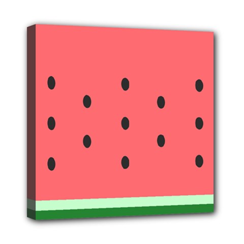 Watermelon Melon Fruit Healthy Food Meal Breakfast Lunch Juice Lemonade Summer Mini Canvas 8  X 8  (stretched) by Maspions