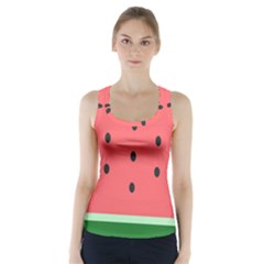 Watermelon Melon Fruit Healthy Food Meal Breakfast Lunch Juice Lemonade Summer Racer Back Sports Top by Maspions