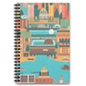 City Painting Town Urban Artwork 5.5  x 8.5  Notebook View1