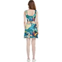 Waves Ocean Sea Abstract Whimsical Abstract Art Pattern Abstract Pattern Water Nature Moon Full Moon Velour Cutout Dress View2