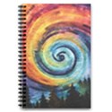 Cosmic Rainbow Quilt Artistic Swirl Spiral Forest Silhouette Fantasy 5.5  x 8.5  Notebook View1