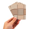 Wooden Wickerwork Texture Square Pattern Playing Cards Single Design (Rectangle) with Custom Box View3