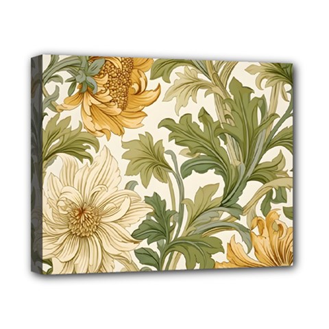 Flower Floral Pattern Floral Digital Paper Spring Flora Botanical Blossom Bloom Vintage Canvas 10  X 8  (stretched) by Maspions