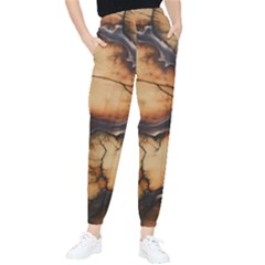 Texture Woodgrain Pattern Nature Wood Pattern Women s Tapered Pants by Maspions