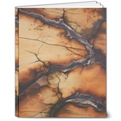 Texture Woodgrain Pattern Nature Wood Pattern 8  X 10  Softcover Notebook by Maspions