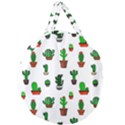Cactus Plants Background Pattern Seamless Giant Round Zipper Tote View2