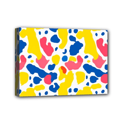 Colored Blots Painting Abstract Art Expression Creation Color Palette Paints Smears Experiments Mode Mini Canvas 7  X 5  (stretched) by Maspions